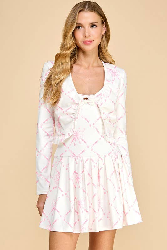 Bow Zip Cardigan