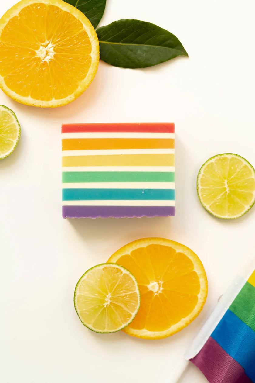 Rainbow Colored Handmade Soap