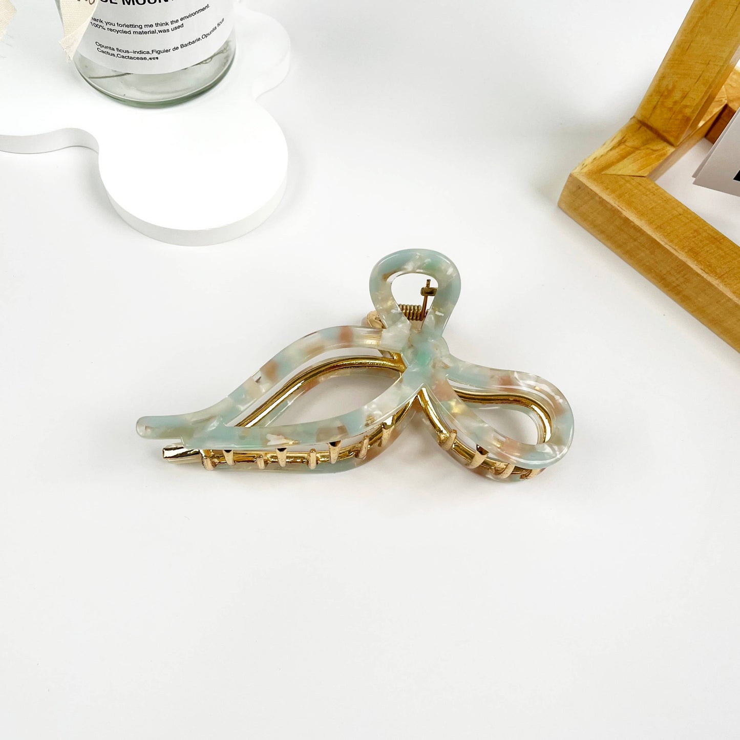 Bow Acetate Claw Clip Colorful Metal Hair Clips