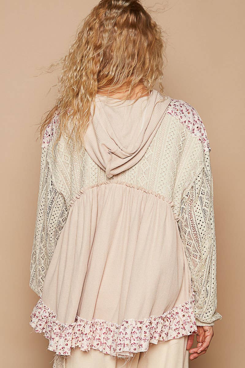 Isabelle Crochet Zip Up Hoodies