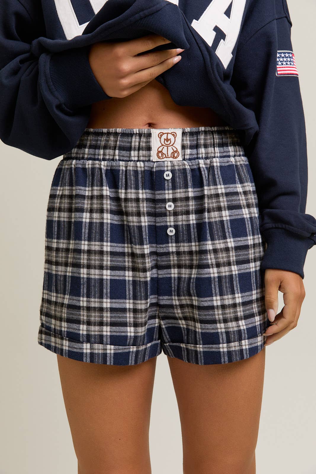 Teddy Plaid Boxer Short