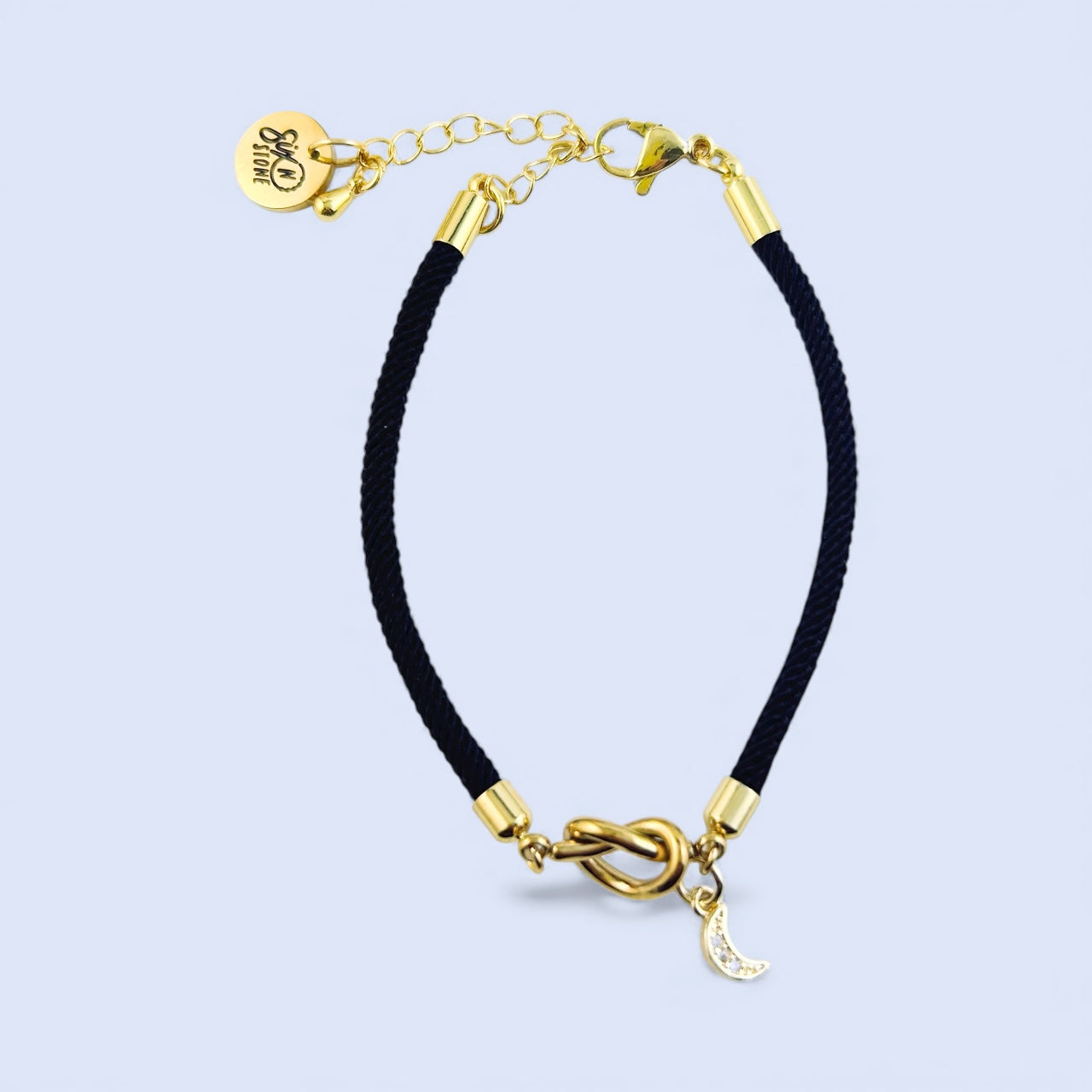 Knot & Moon Cord Bracelet