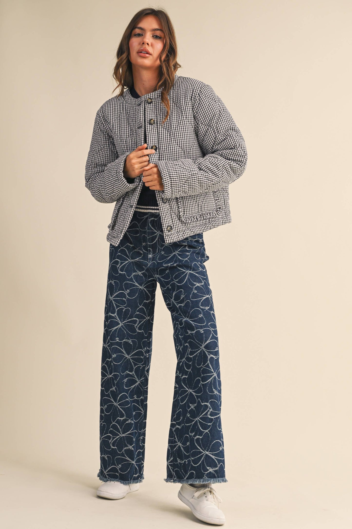 Chilton Gingham Button Up Jacket