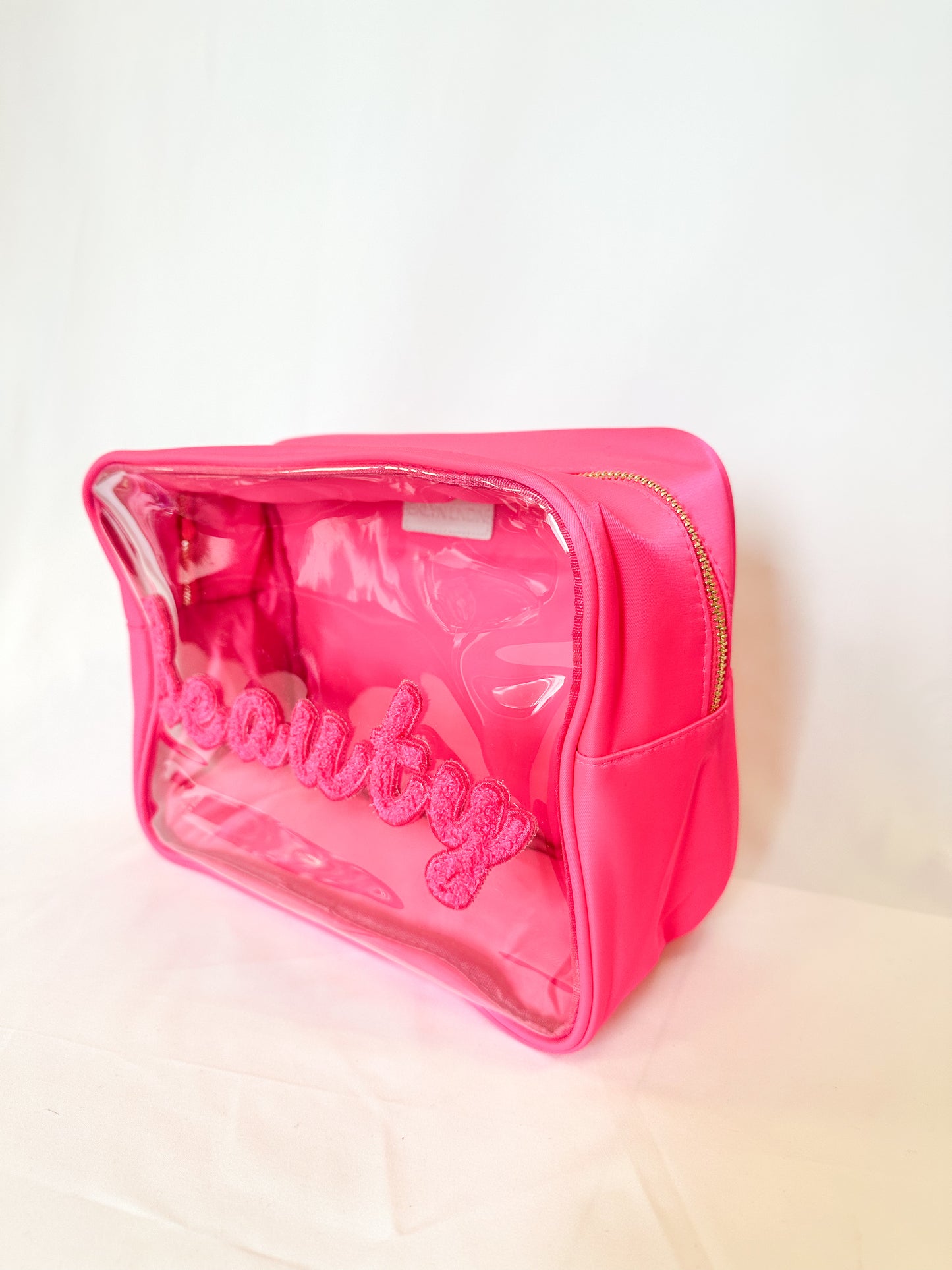 Beauty Clear window zip u make up large bag
