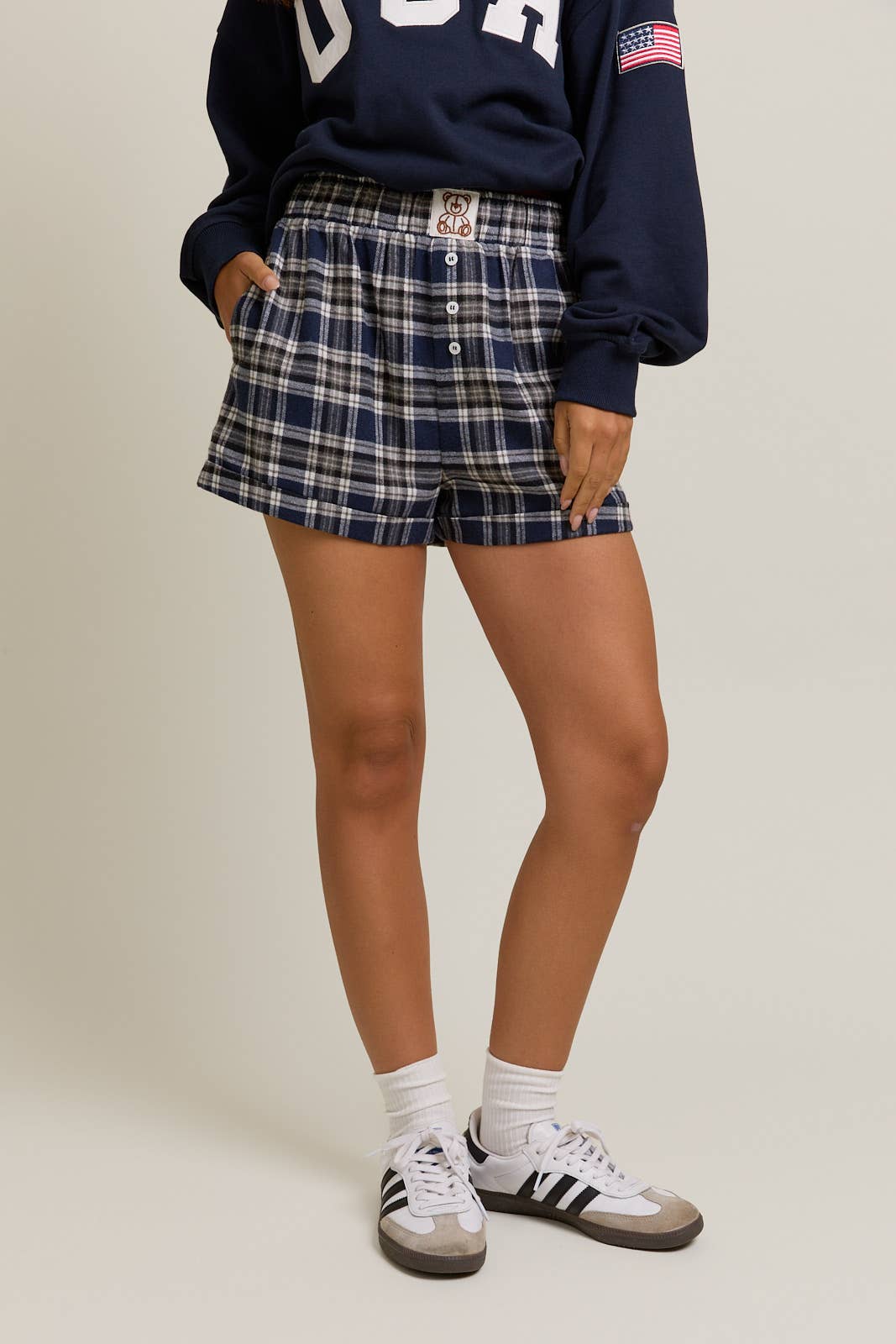 Teddy Plaid Boxer Short