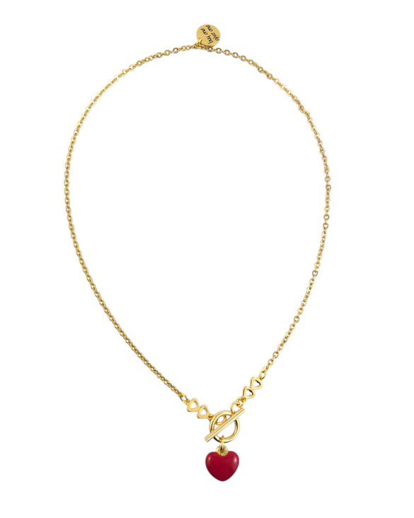 Candy Heart Toggle Necklace