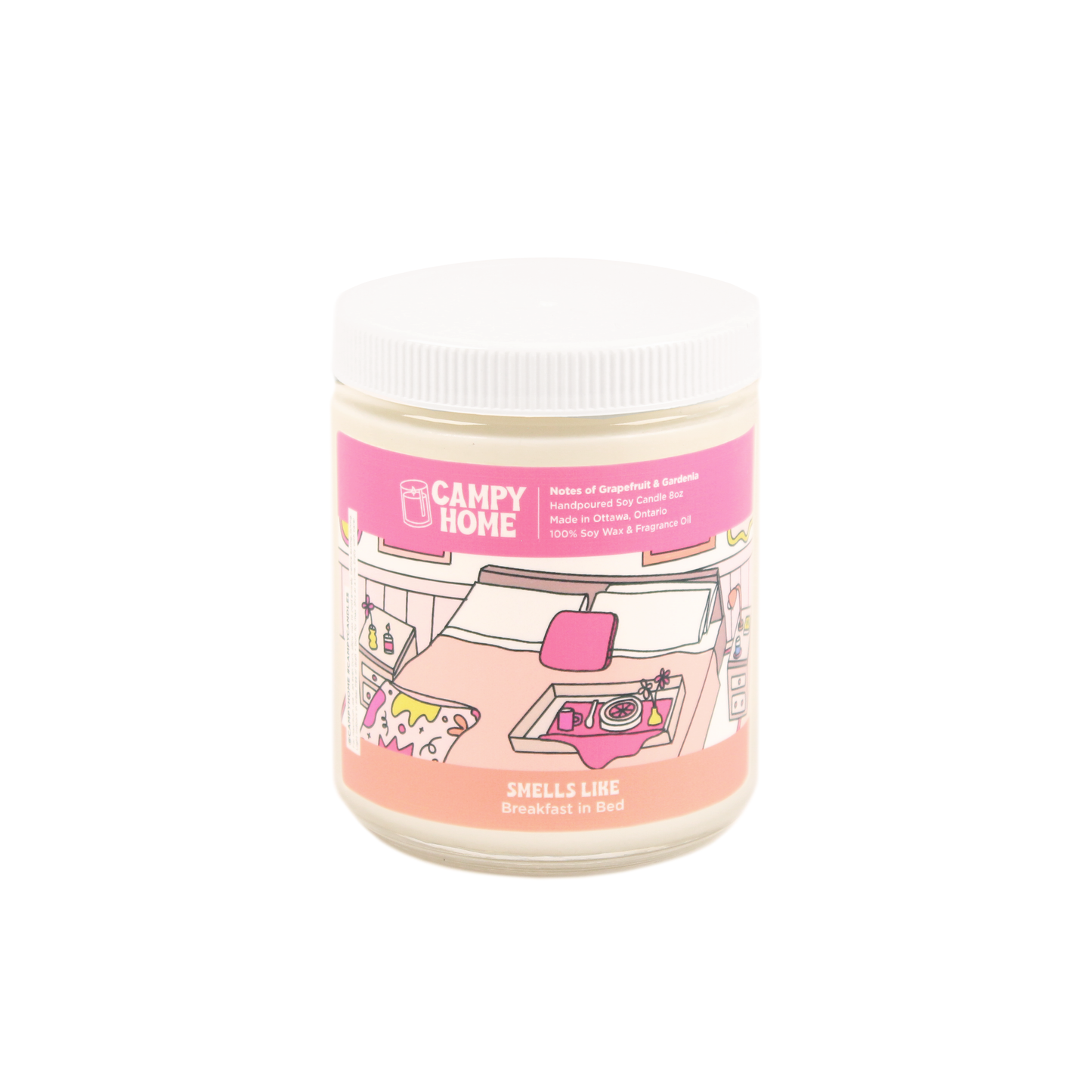 Grapefruit and gardenia candle - eco soy wax, gift