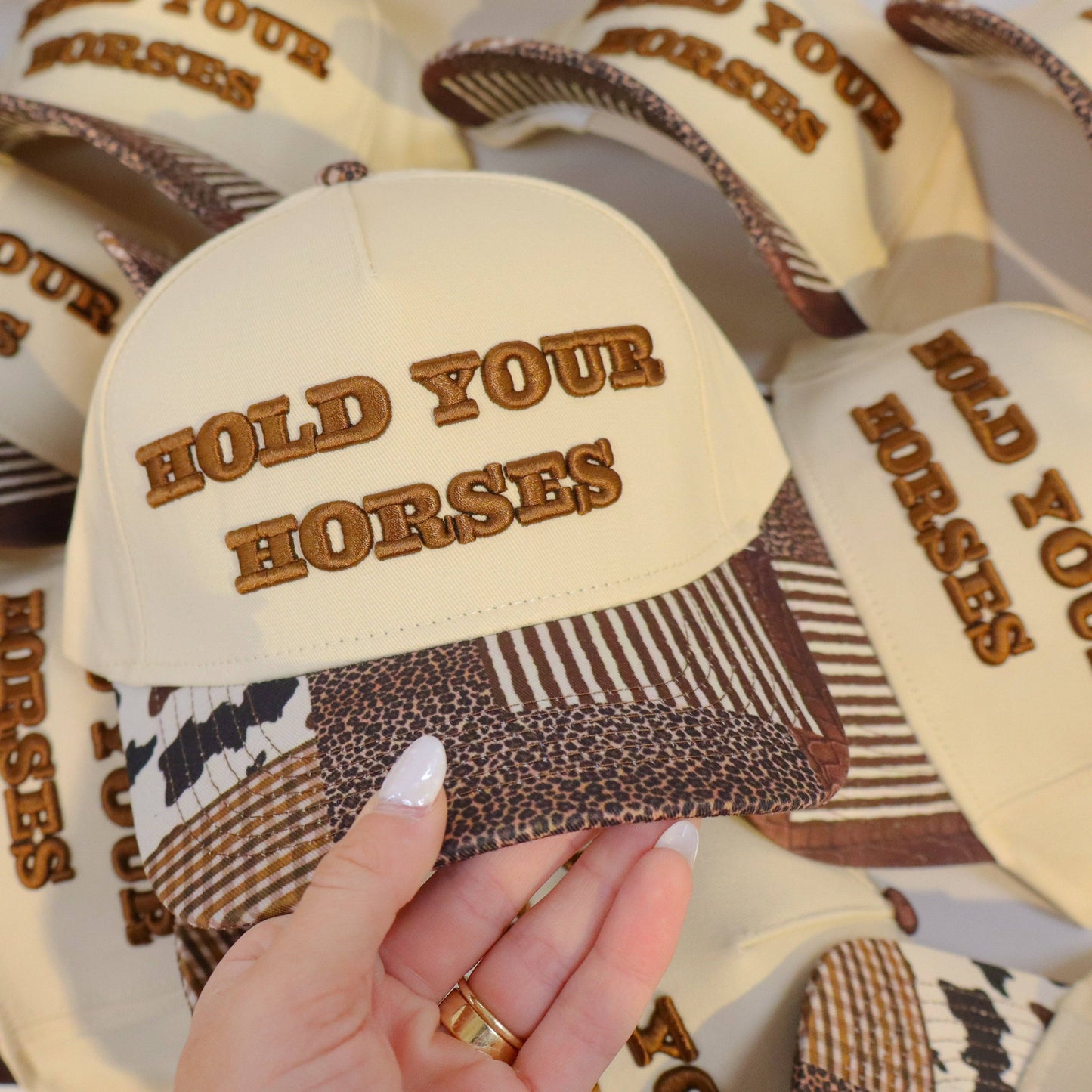 Hold Your Horses Embroidered Trucker Hat