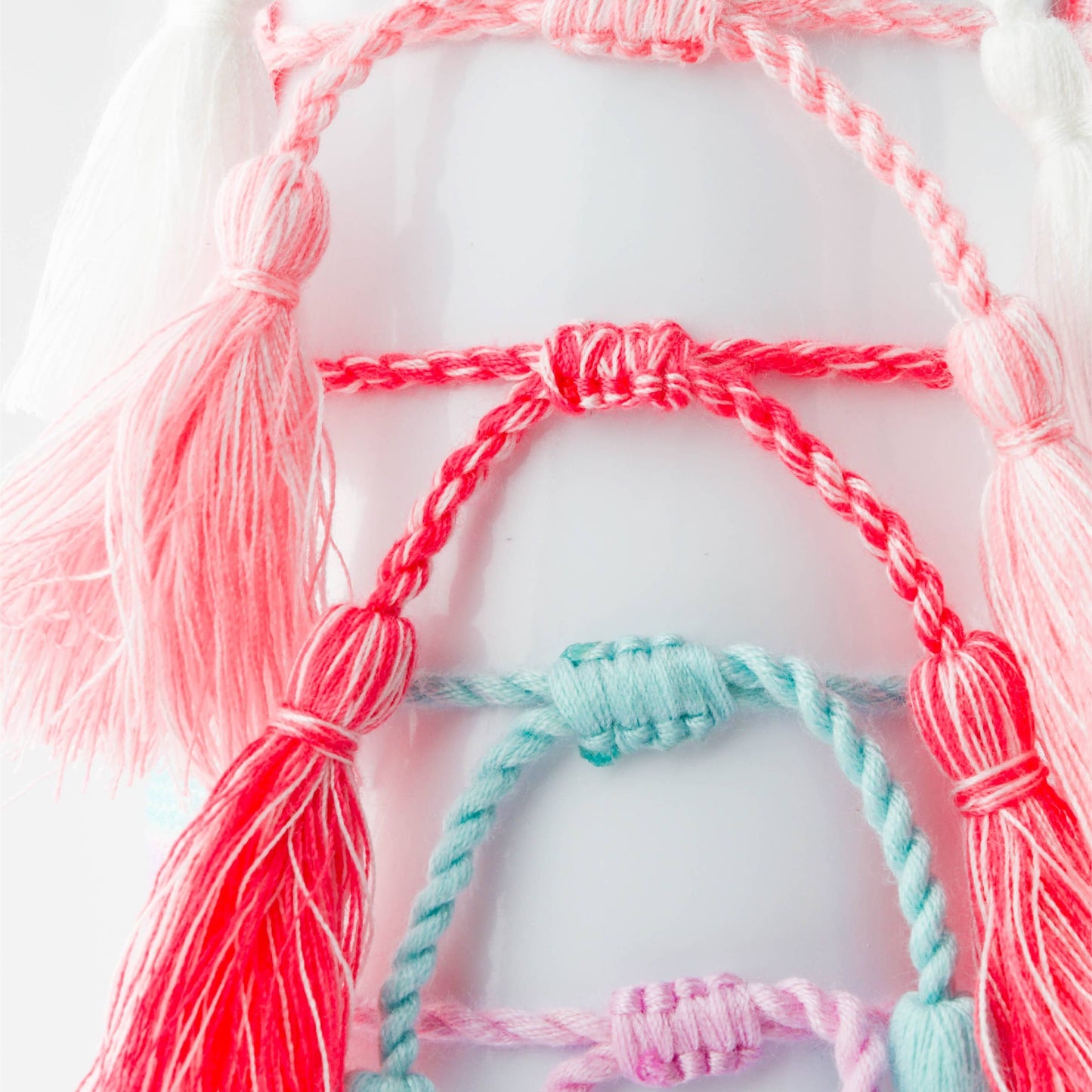 Colorful Embroidered Bracelets: Aqua | Be Kind