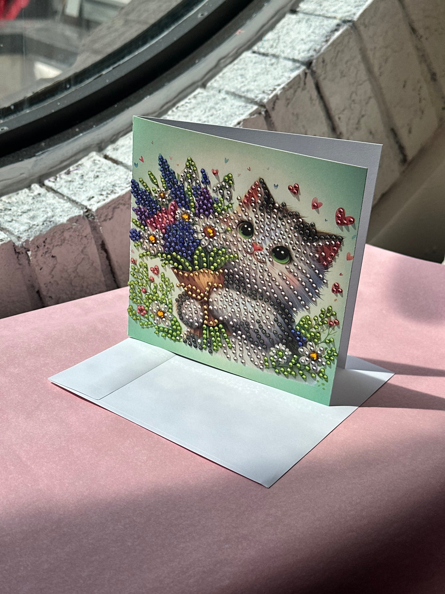 Handmade Crystal Blank Greeting Cards