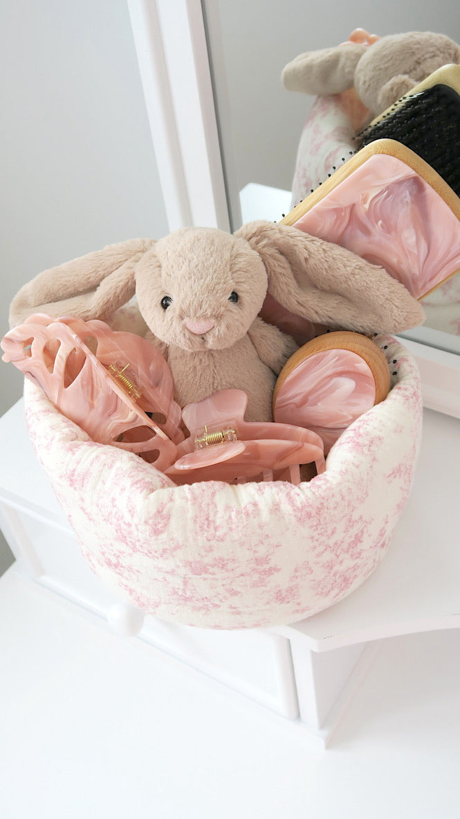 BAMBOO PADDLE BRUSH WITH BOAR BRISTLES - PINK CHIFFON