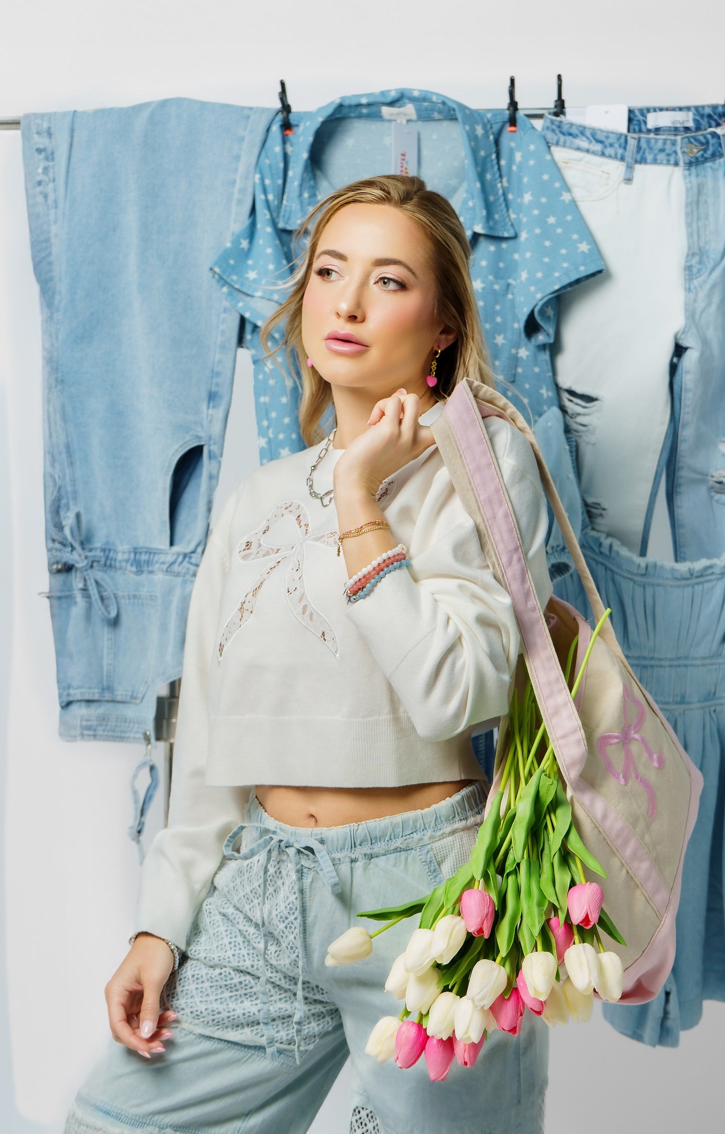 Enchanted Bow Cropped Sweater
