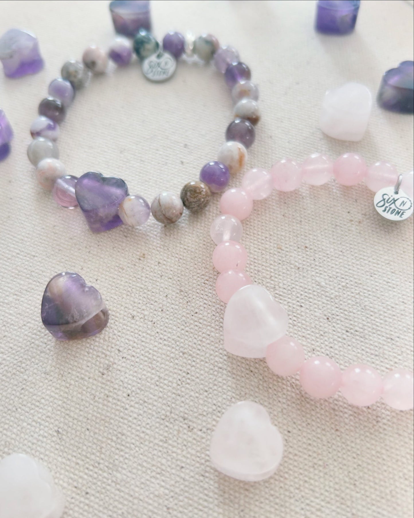 Amethyst Heart Bracelet