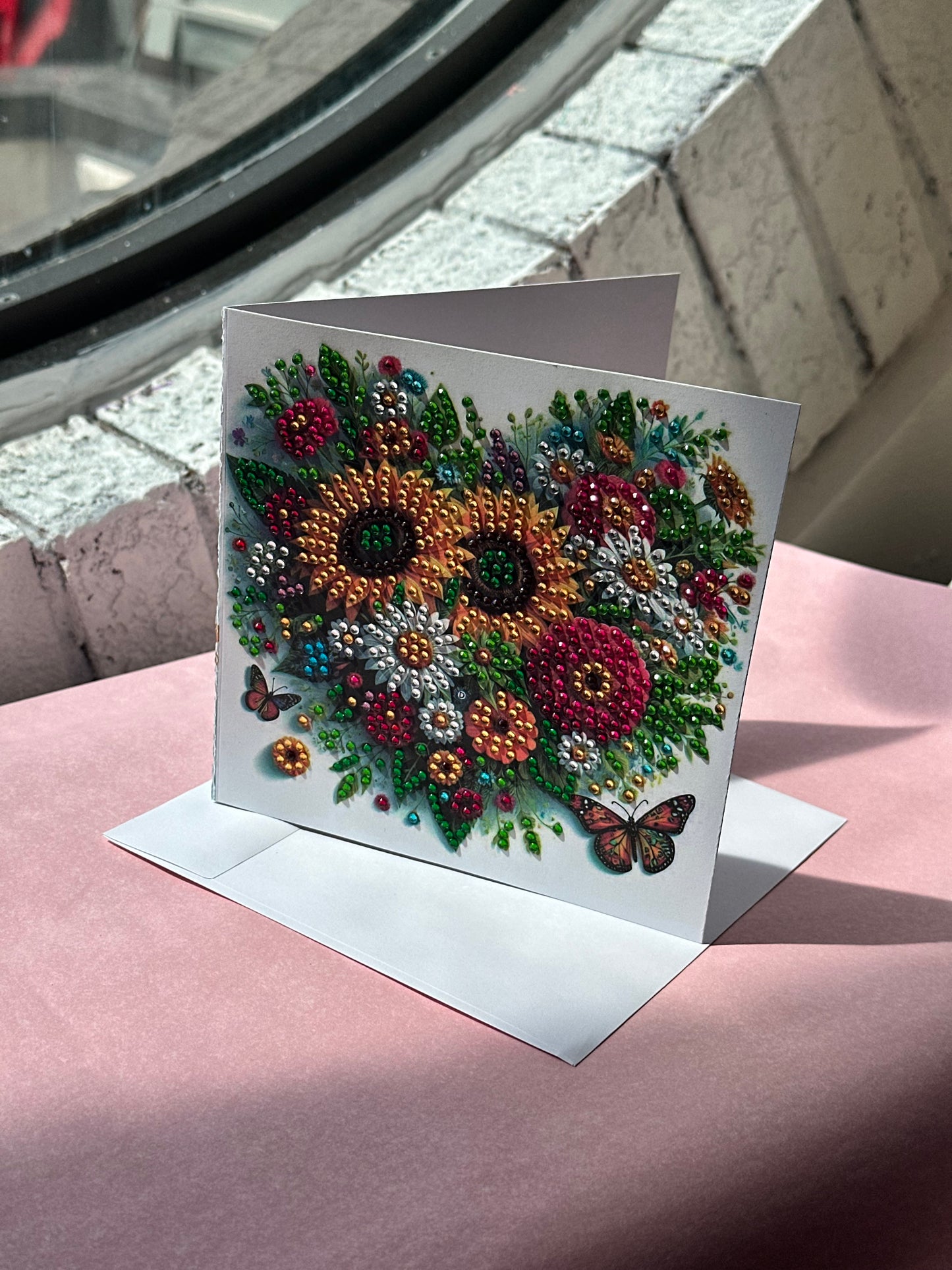 Handmade Crystal Blank Greeting Cards