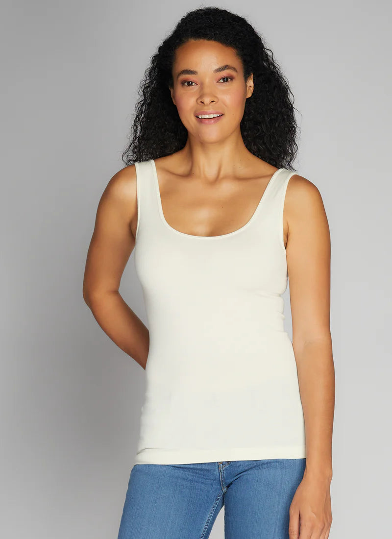 C'est Moi Bamboo Short Tank Ivory