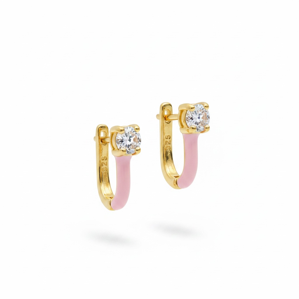 Pink huggy with cz