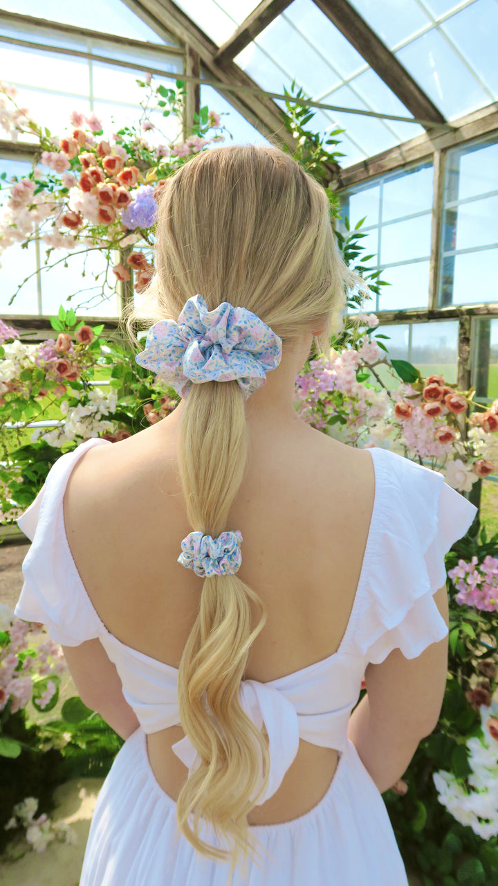 PASTEL PETALS - Silk Skinny Scrunchie