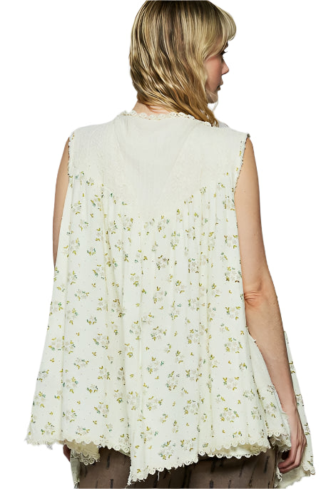 Pearl Daisy Sleeveless Cardigan