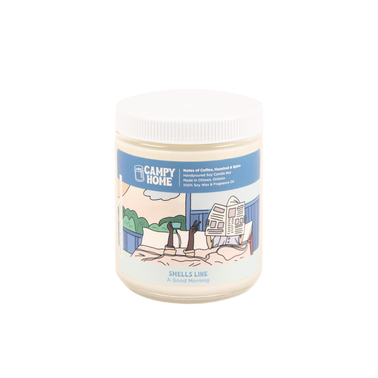 A Good Morning- Coffee, hazelnut, and spice candle - eco soy wax - gift