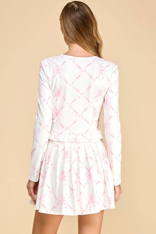 Bow Zip Cardigan