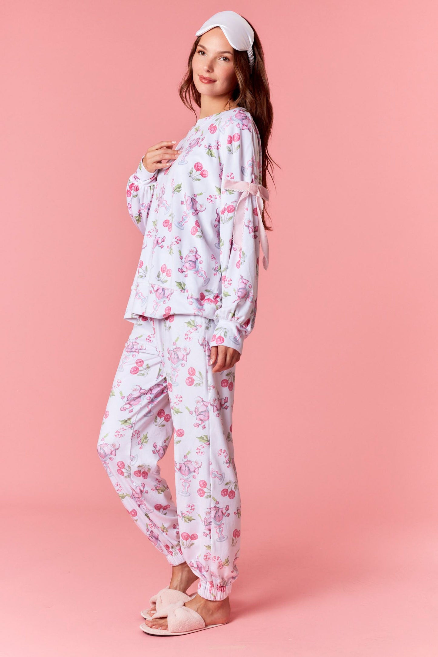 NEW!! Tipsy Santa Velour PJ Set