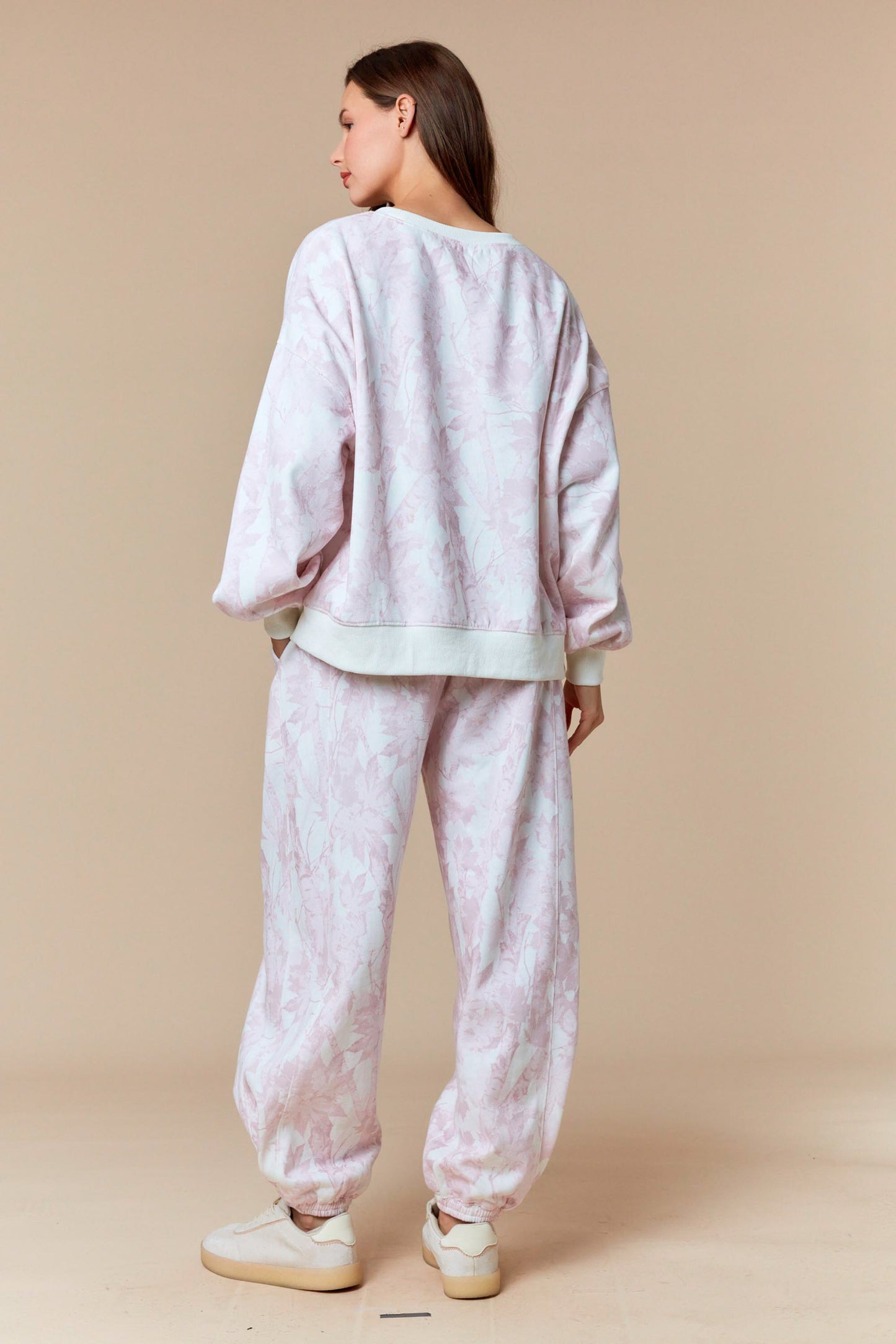 Hidden in Bloom Camo Sweat Set- Blush Pink
