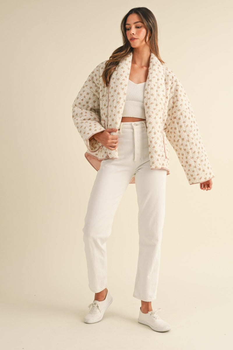 Charlene Vintage Floral Quilt Jacket