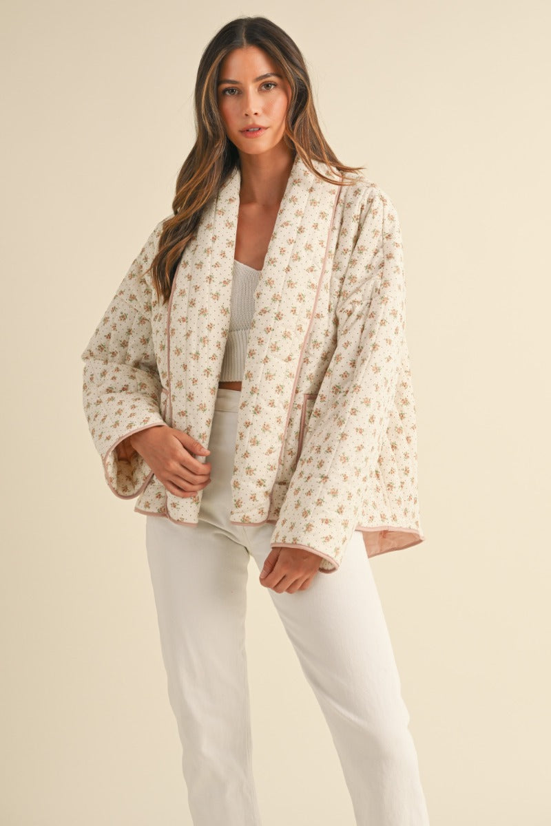 Charlene Vintage Floral Quilt Jacket