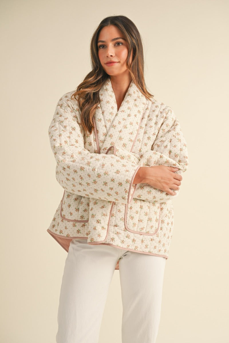 Charlene Vintage Floral Quilt Jacket