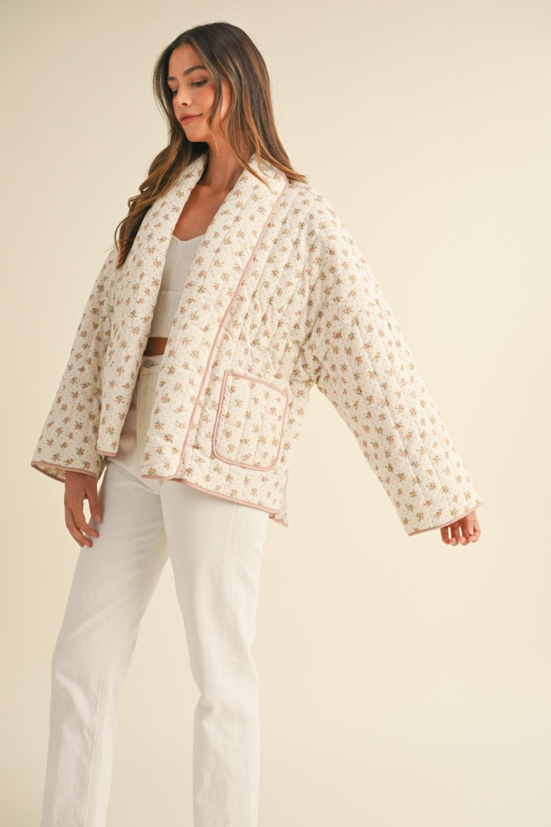Charlene Vintage Floral Quilt Jacket