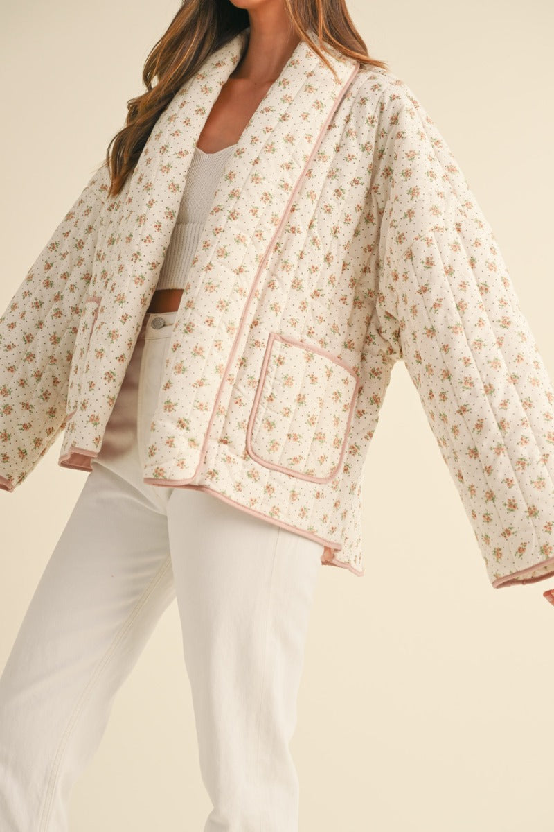 Charlene Vintage Floral Quilt Jacket