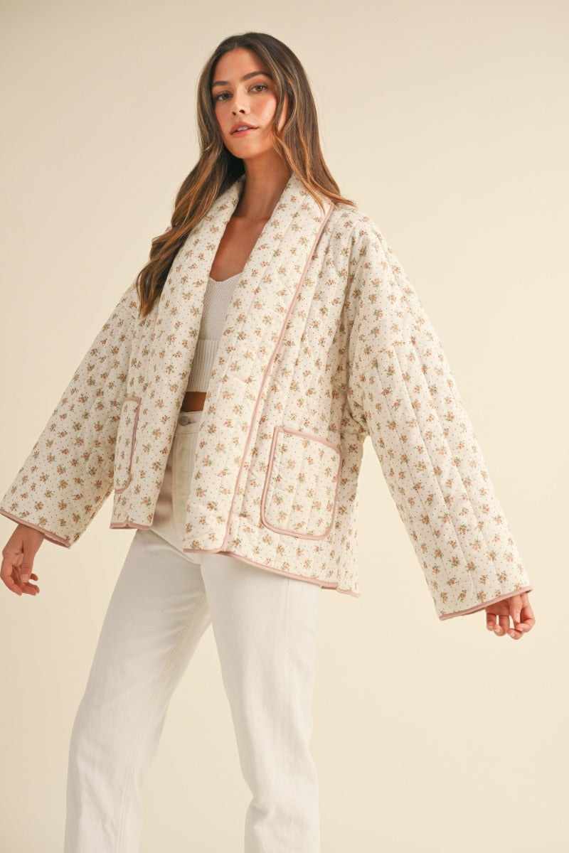 Charlene Vintage Floral Quilt Jacket