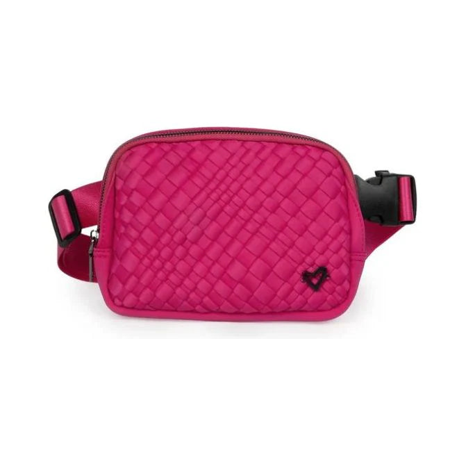 Vaughan Woven Belt/Crossbody Bag - Magenta