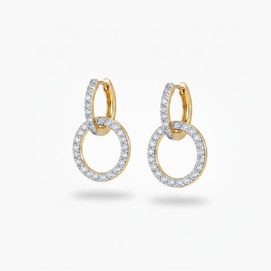 Crystal Double Hoop Earrings