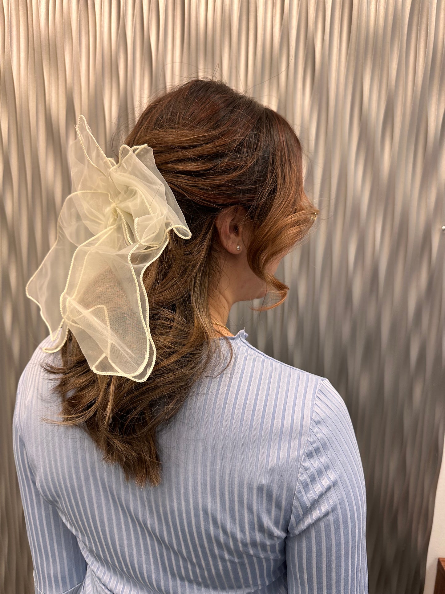 Organza Cloud Bow Barrette Hair Clip
