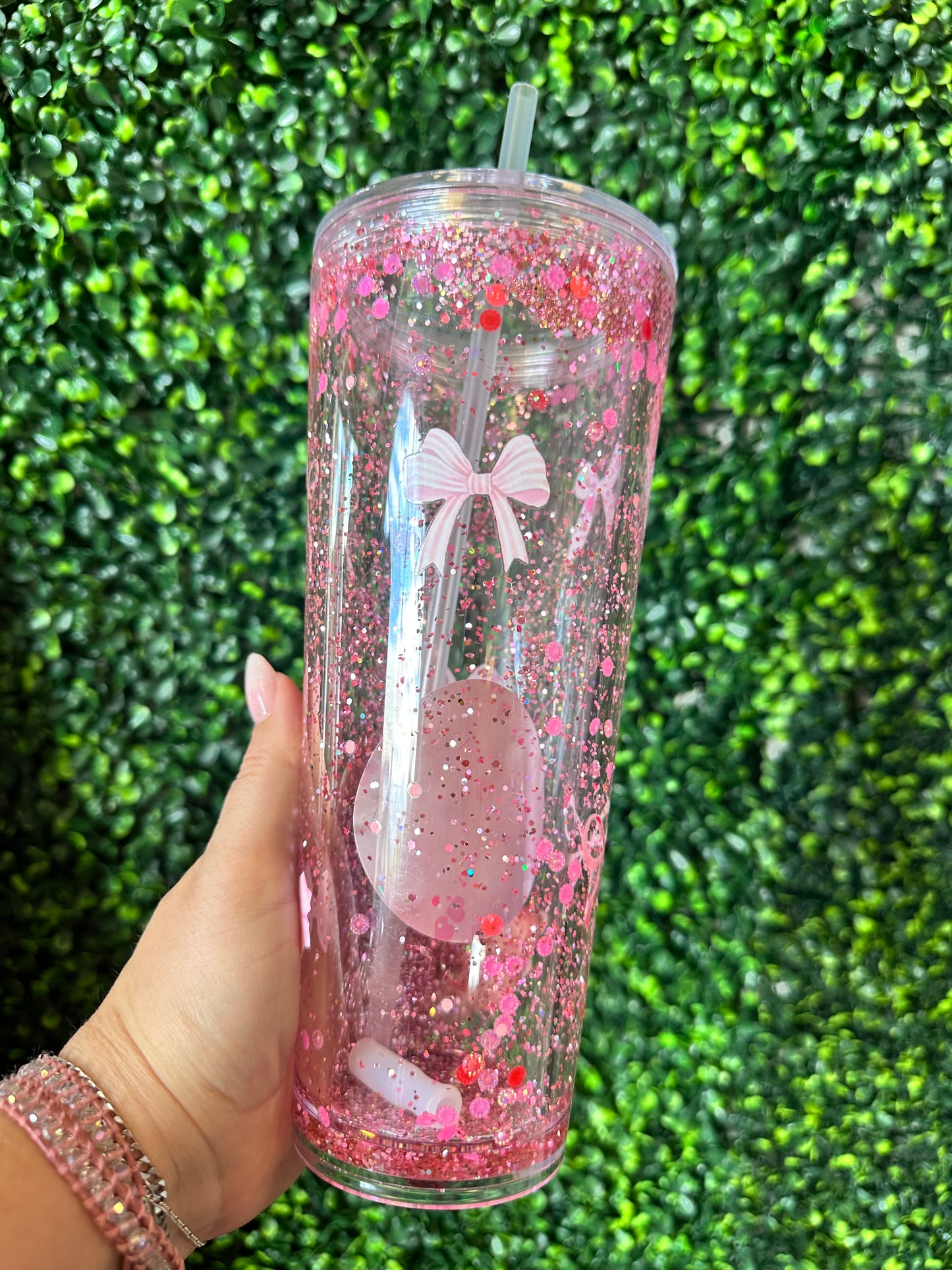 Dots and Baubles Holiday Glitter Tumblers