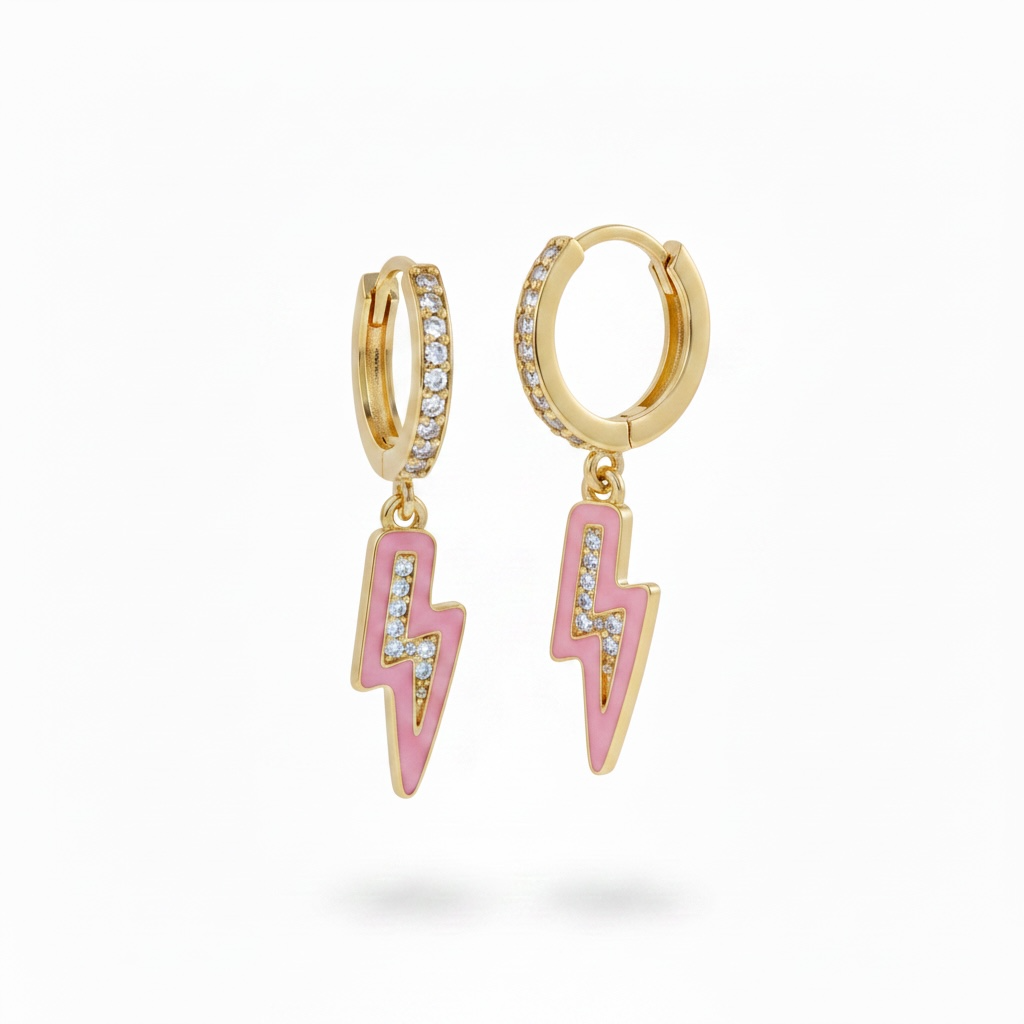 Lightning Bolt Huggie Earrings