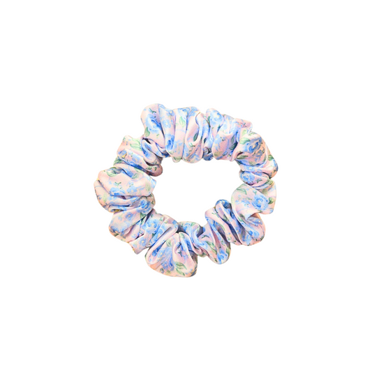 BLOOMING BLUES - Silk Skinny Scrunchie