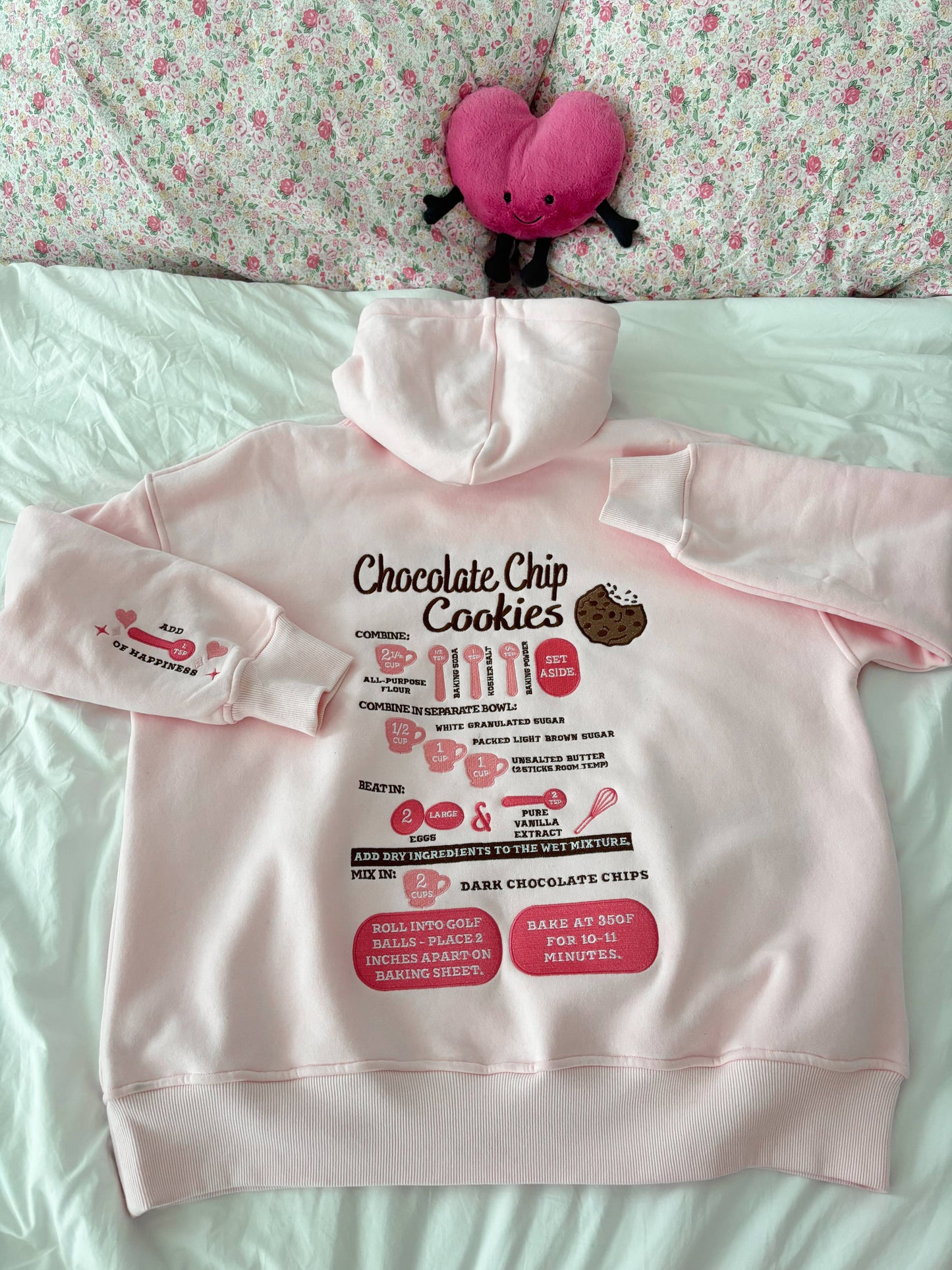 Chocolate Chip Cookie Recipe Embroider Hoodie