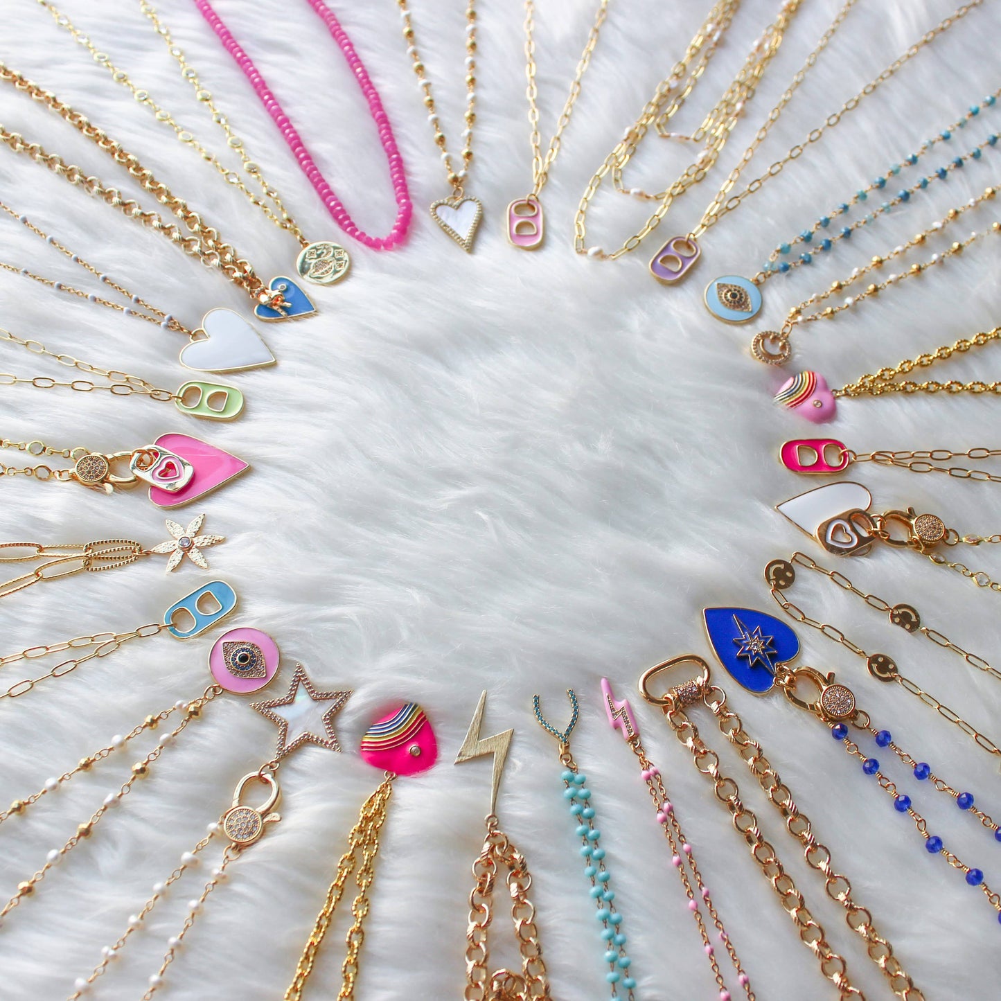 Wild at Heart- Pink Enamel Dotted Necklace