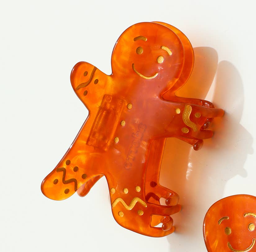 Gingerbread Man and Lady | Holiday Claw Clips