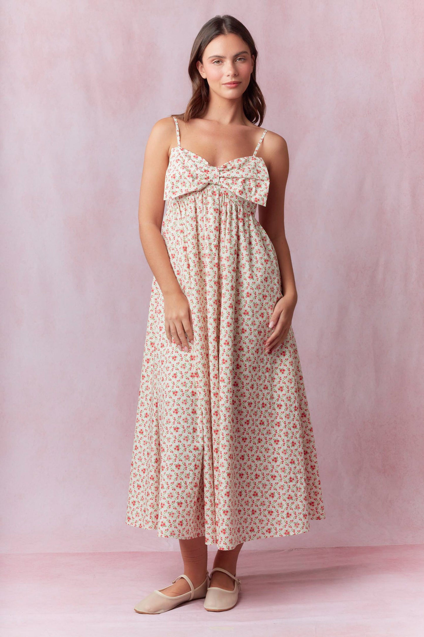 Picnic Midi Bow Dress
