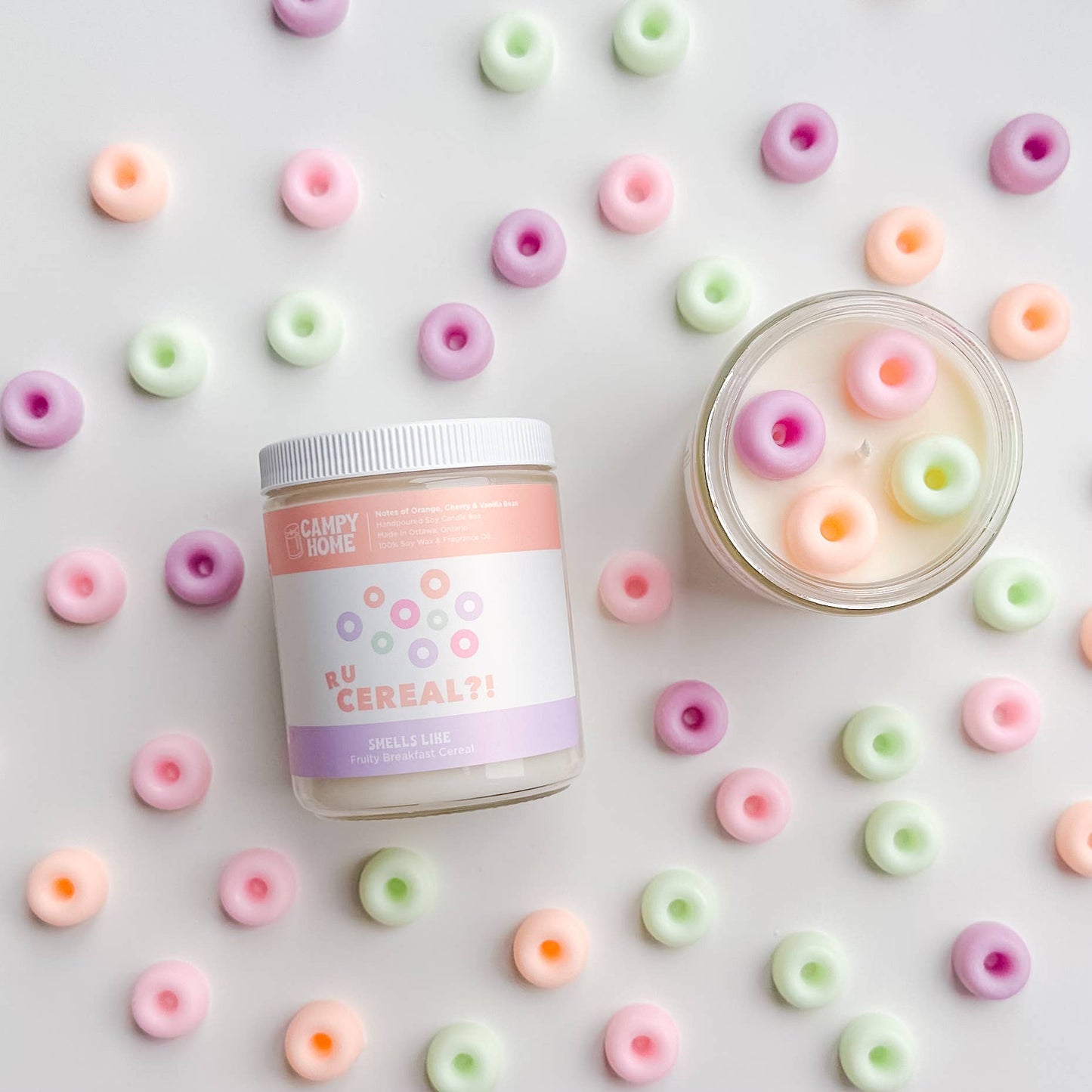 Breakfast cereal candle - home decor, gift