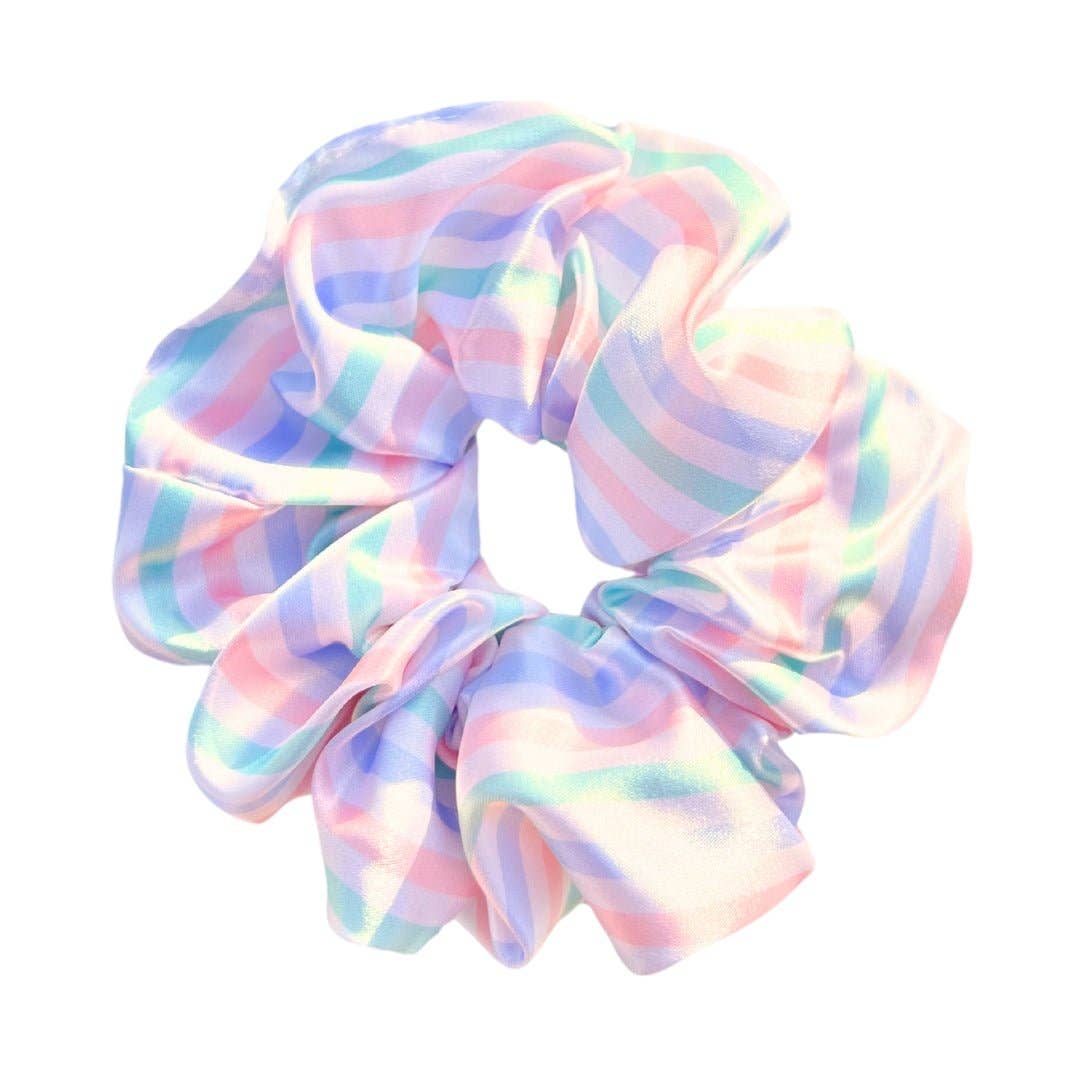 RETRO STRIPES - Printed Silk Scrunchie