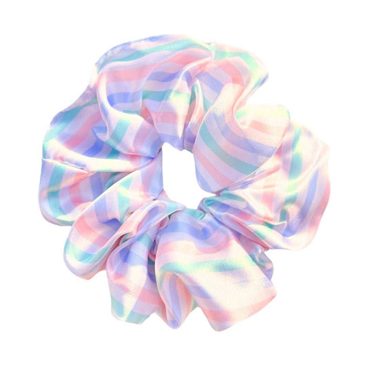 RETRO STRIPES - Printed Silk Scrunchie