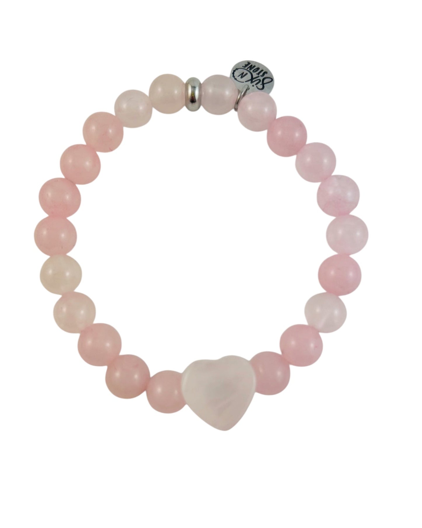 Rose Quartz Heart Bracelet