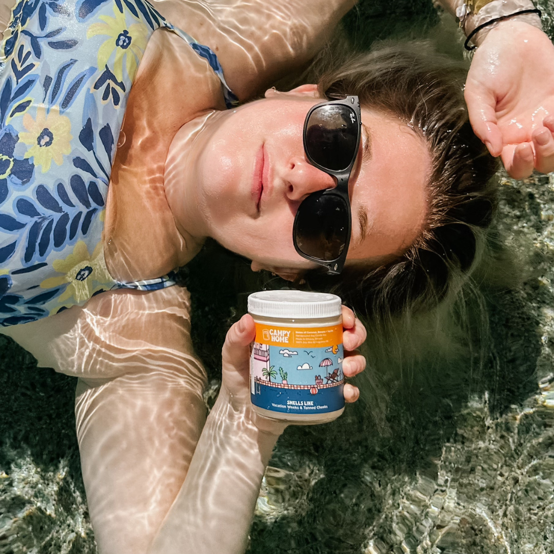 Vacation Weeks & Tanned Cheeks - gift, sun bum, candle,