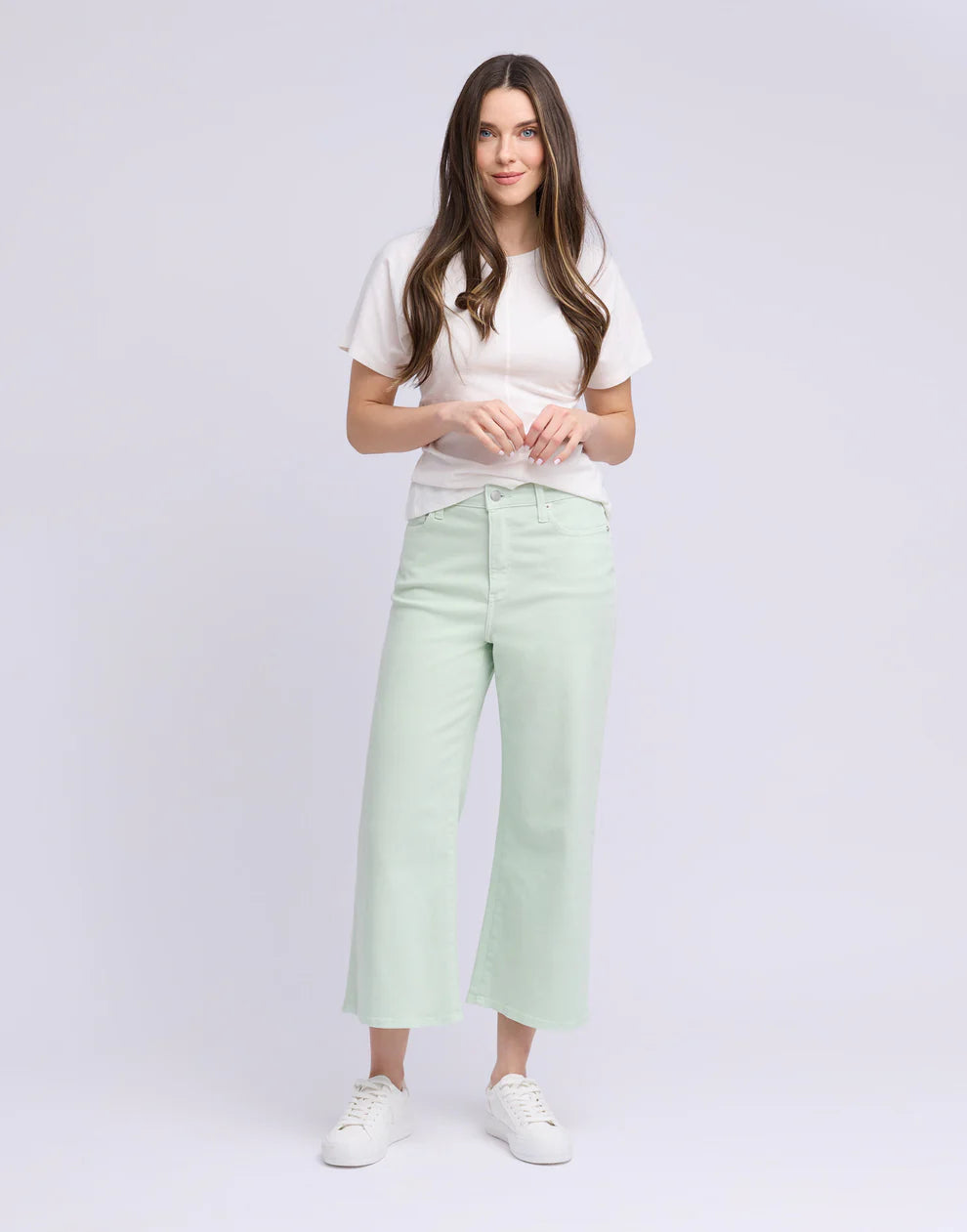 LILY WIDE LEG/ HIGH RISE - MAYA LIGHT - PISTACHE