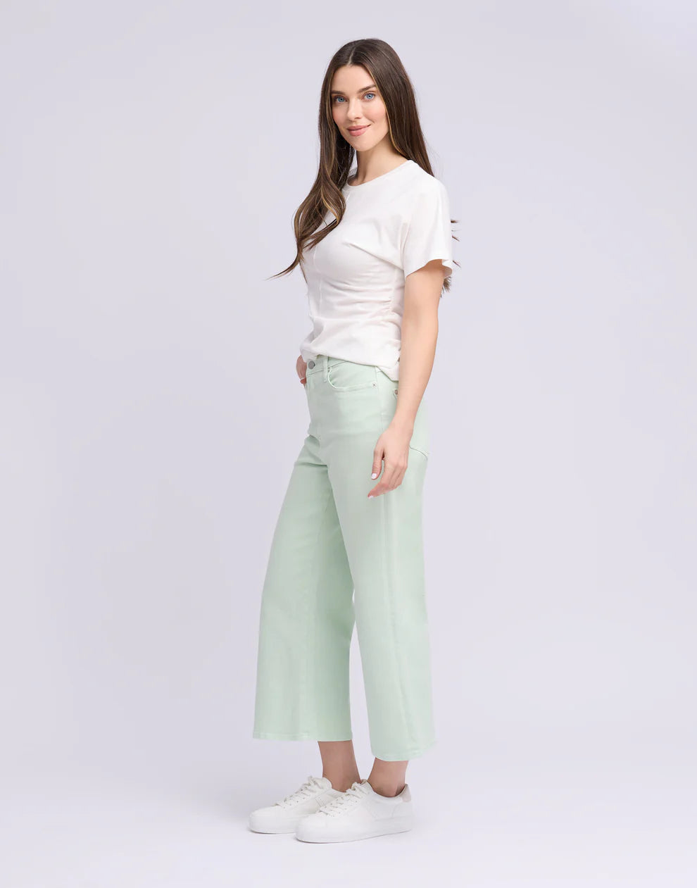 LILY WIDE LEG/ HIGH RISE - MAYA LIGHT - PISTACHE
