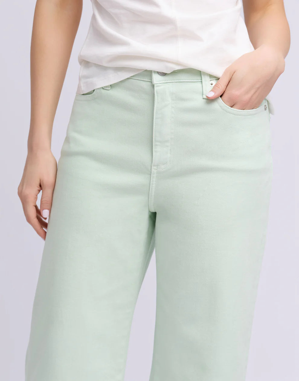 LILY WIDE LEG/ HIGH RISE - MAYA LIGHT - PISTACHE